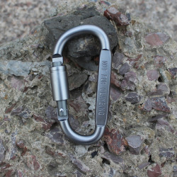 軍鷹 D型  多功能鋁合金登山釦 鑰匙釦 帶鎖 不鏽鋼 掛釦
