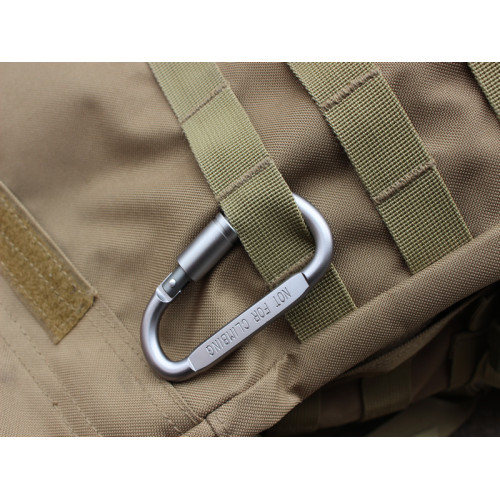 軍鷹 D型  多功能鋁合金登山釦 鑰匙釦 帶鎖 不鏽鋼 掛釦