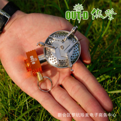 家露營爐頭戶外超小迷你爐頭可攜式野營氣爐露營備用爐頭