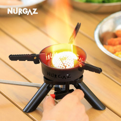 NURGAZ露營爐具分體式可折疊爐頭帶電子打火氣爐可攜式猛火爐防風