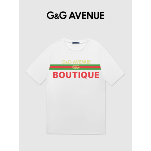 G&G AVENUE夏季純棉短袖男t恤2024新款原創潮流百搭字母半袖體恤