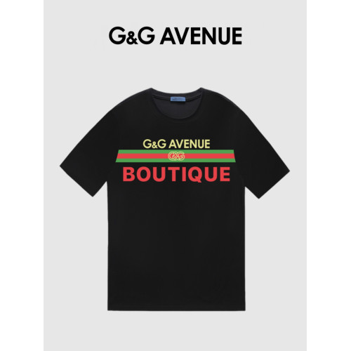 G&G AVENUE夏季純棉短袖男t恤2024新款原創潮流百搭字母半袖體恤