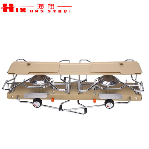 露營爐具雙頭爐野營雙灶瓦斯爐多鍋使用雙頭戶外卡式氣爐燒烤爐
