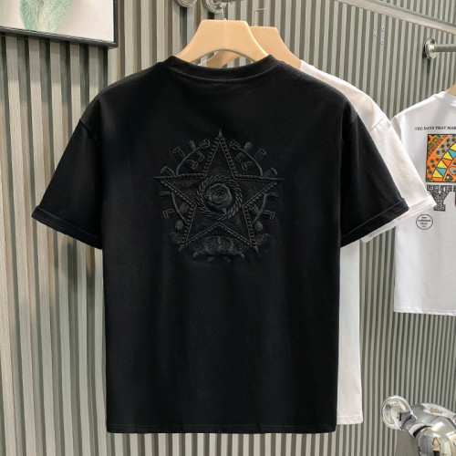 奧特萊斯網紅爆款小衆設計感輕奢男T恤短袖純棉潮流美式高街