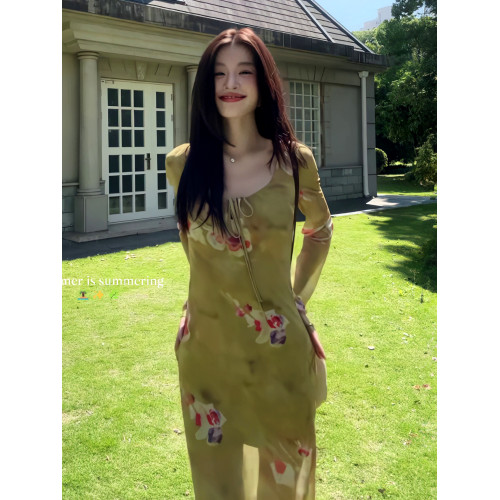 法式復古度假風氣質連衣裙女2025夏季新款長裙今年流行的爆款裙子