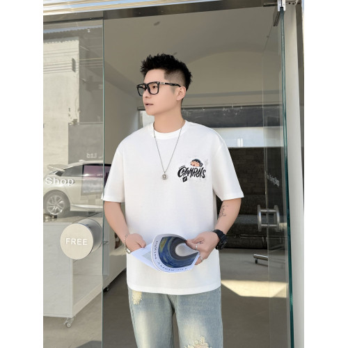 男t恤2025新款短袖潮牌痞帥炸街薄款夏季青少年美式高街重磅上衣