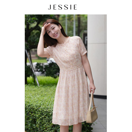 【博主同款x花至】JESSIE夏法式優雅碎花連衣裙女茶歇裙顯瘦裙子