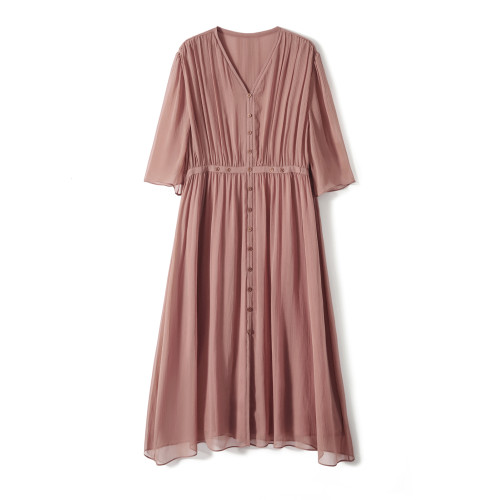 笑涵閣 ｜雲想霓裳｜ 鋪錦列綉2025钜獻桑蠶絲順紆真絲連衣裙