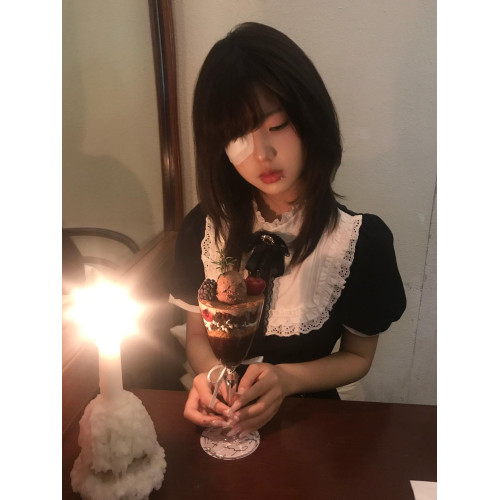 哥特蕾服量産型黑色收腰連衣裙設計感小衆亞文化裙子日系復古長裙