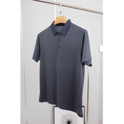 【100%特級桑蠶絲】上海企鵞525中年男T恤短袖寬松爸爸體恤POLO