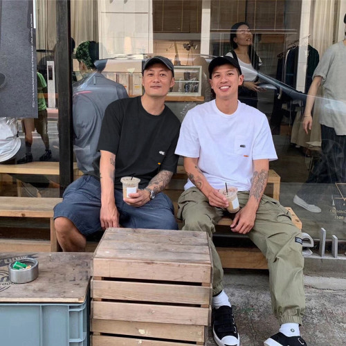 潮牌餘文樂圓領短袖男T恤潮流夏季寬松簡約百搭純棉重磅打底半袖