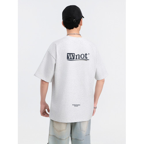 WAINOT潮牌痞帥炸街280g重磅短袖男t恤純棉寬松圓領上衣情侶裝夏