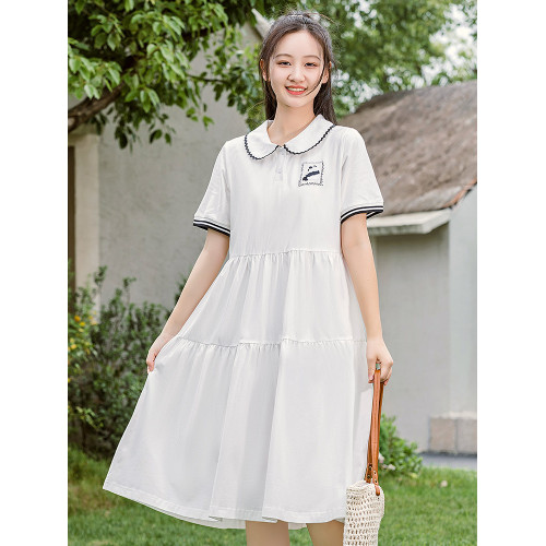 少女連衣裙2025夏季新款高初中學生運動時尚POLO裙學院風長款裙子
