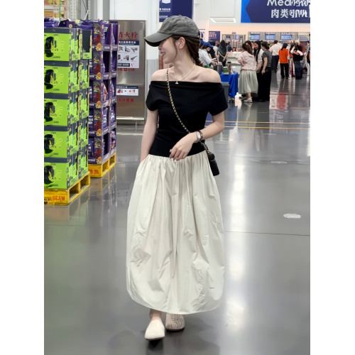 法式撞色拼接無袖背心連衣裙女夏季海邊度假高級感氣質收腰長裙子
