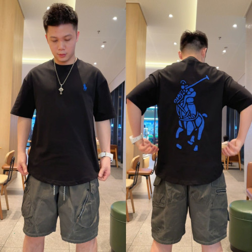 探戈服飾【貼布綉戰馬t恤】25夏季短袖美式潮流百搭重工刺綉男t恤