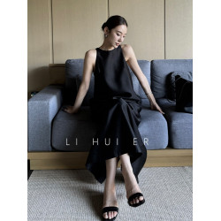 LiHuiEr李慧兒【簡霧】白色無袖連衣裙女夏法式輕奢高級感背心裙