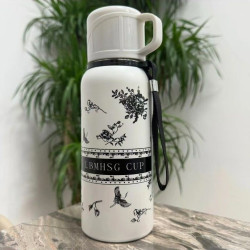 【杯蓋可以喝水】梔子花語316不鏽鋼秋冬保溫杯戶外可攜式泡茶水杯