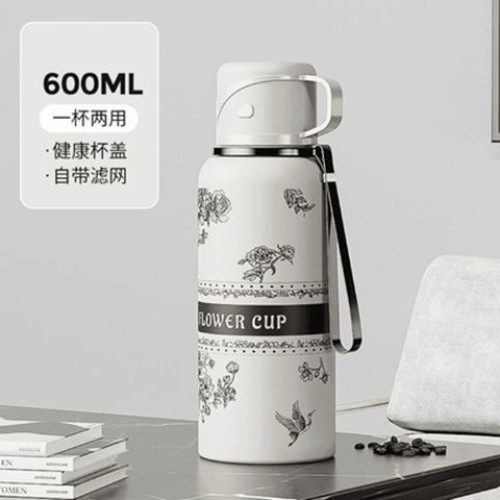 【杯蓋可以喝水】梔子花語316不鏽鋼秋冬保溫杯戶外可攜式泡茶水杯 【杯蓋可以喝水】梔子花語316不鏽鋼秋冬保溫杯戶外可攜式泡茶水杯