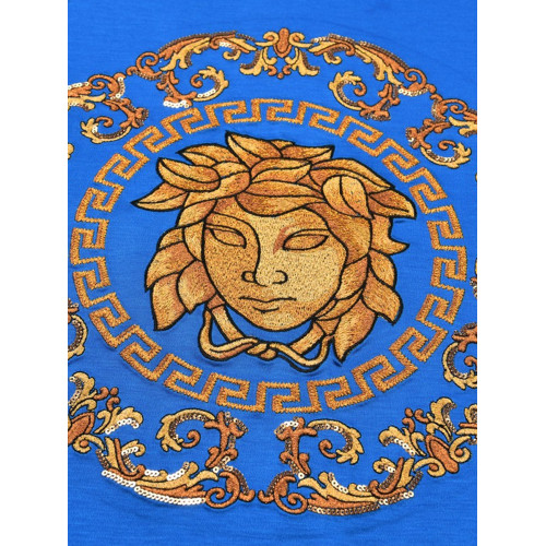 Medusa/美杜莎旗艦店2025夏季新款男短袖T恤刺綉燙鑽潮流透氣休閒