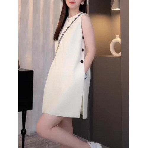 時尚春夏季套裝女設計感2025新款法式無袖連衣裙背心裙短褲兩件套