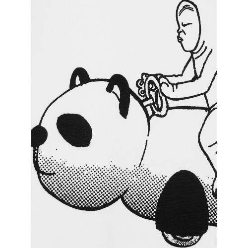 去吧稻中桌球社稻中兵團白色短袖夏季純棉寬松休閒動漫線條男T恤