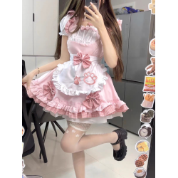 女僕裝cos可愛女傭貓咪大碼少女lolita連衣裙洛麗塔cosplay服裝