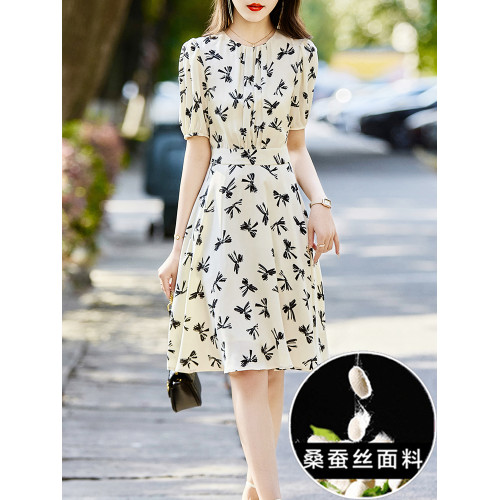 小個子真絲連衣裙2025女新款今年流行爆款夏季奢華大牌桑蠶絲裙子