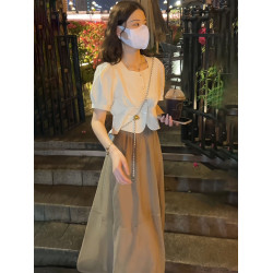 半身裙套裝女氣質顯瘦小個子連衣裙夏季裙子2025新款今年流行爆款