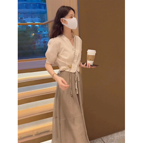 半身裙套裝女氣質顯瘦小個子連衣裙夏季裙子2025新款今年流行爆款