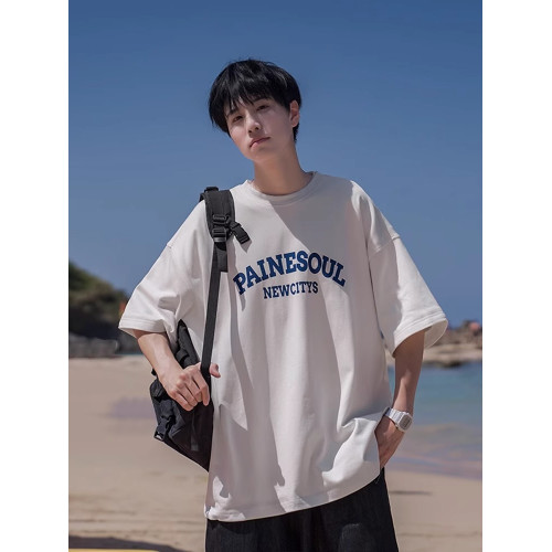 日系cityboy短袖男t恤夏季寬松青少年感潮牌半袖潮流嘻哈七分體恤