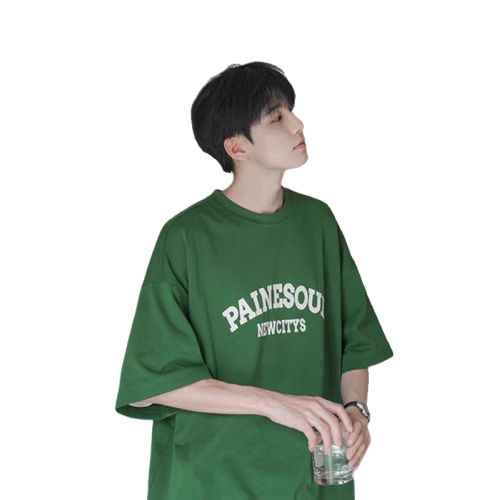 日系cityboy短袖男t恤夏季寬松青少年感潮牌半袖潮流嘻哈七分體恤
