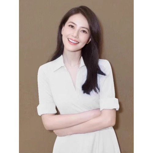 XZOXZO 法式赫本風黑色v領連衣裙2025新款女夏季氣質收腰顯瘦長裙