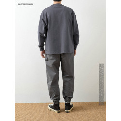 LFH寫意 305G重磅純棉印花長袖男T恤春季oversize小領口寬鬆潮T