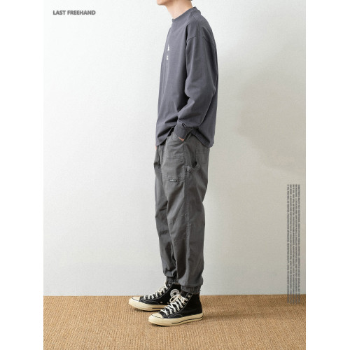 LFH寫意 305G重磅純棉印花長袖男T恤春季oversize小領口寬鬆潮T