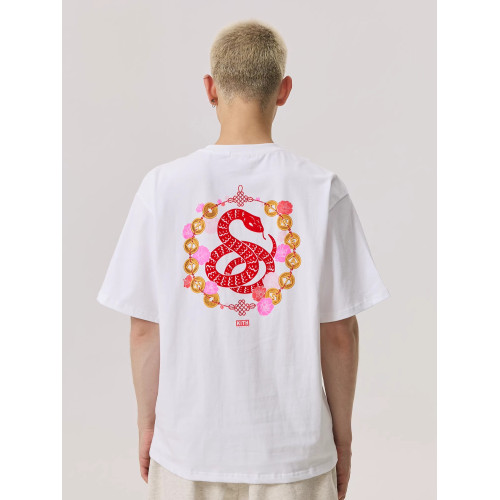 KITH Treats 25SS蛇年植絨Box如意結花朵印花純棉短袖男T恤女情侶