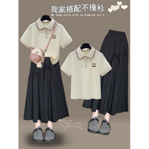 女大童連衣裙夏季初中生學院風初中高中學生裙子少女青少年套裝裙