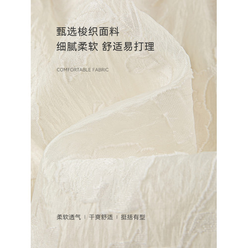 沫晗依美巨好看的白色裙子2025夏季新款法式千金感抽繩系帶連衣裙
