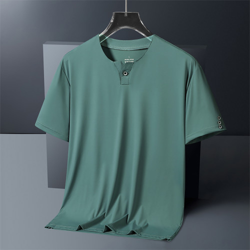 330斤特大碼男裝夏季薄款冰絲透氣速乾運動休閒汗衫體恤短袖男T恤 330斤特大碼男裝夏季薄款冰絲透氣速乾運動休閒汗衫體恤短袖男T恤