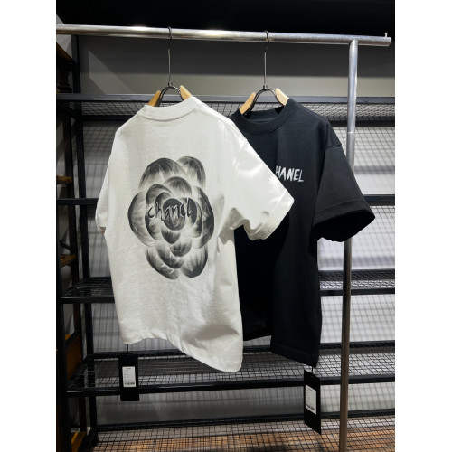 背後大花朵小衆設計感重磅園領寬松潮男t恤休閒百搭潮牌痞帥短袖