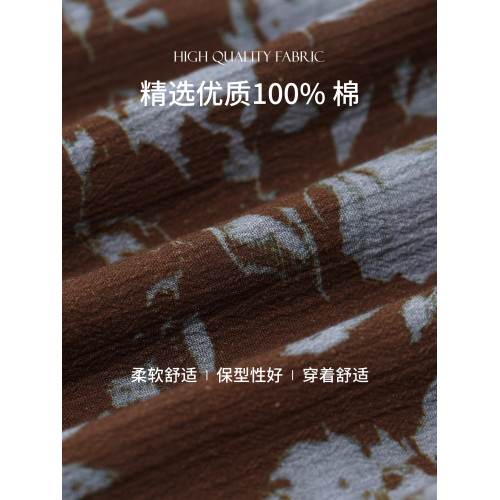 沐姿中年女裝夏裝短袖全棉連衣裙中老年媽媽裝洋氣純棉薄款長裙子
