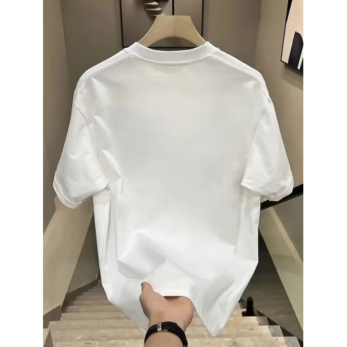 美式痞帥歐洲站潮牌簡約字母M印花重磅純棉短袖圓領男T恤打底衫夏