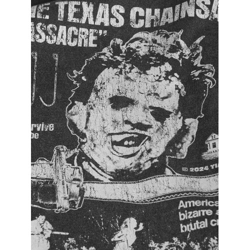 壞品味TIABSWMS02德州電鋸殺人狂短袖ChainSaw水洗復古落肩男T恤