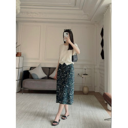 跳轉新店拍南法少女清新手繪碎花吊帶方領連衣裙+高腰A字魚尾半裙