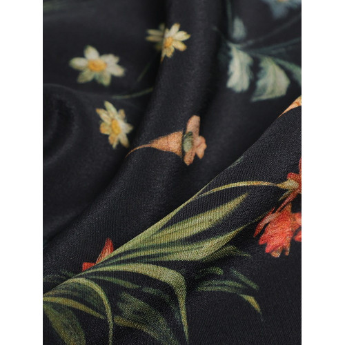 Y【叭噠不惑】 小谿生活  桑蠶絲時尚吊帶印花氣質寬鬆長款連衣裙