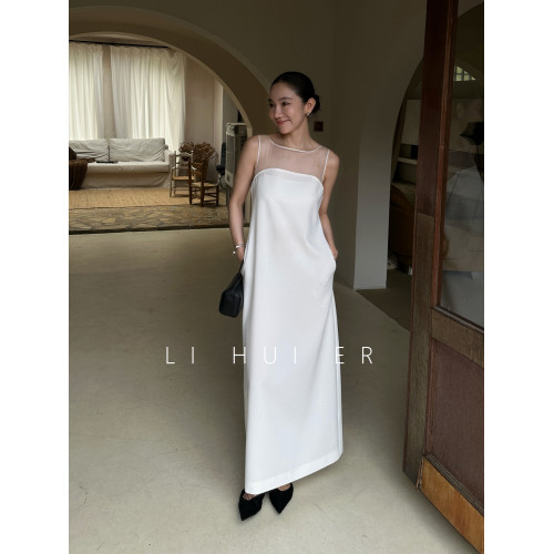 LiHuiEr李慧兒 午夜巴塞羅納 氣質無袖連衣裙夏小衆設計感背心裙