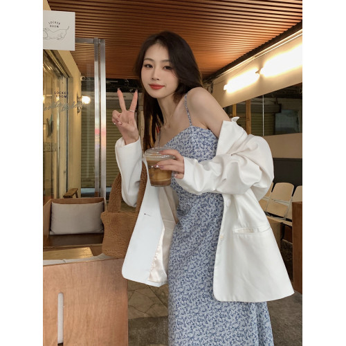 售罄不補 秋崇棋盤格85亞麻15桑蠶絲|立裁造型吊帶連衣裙