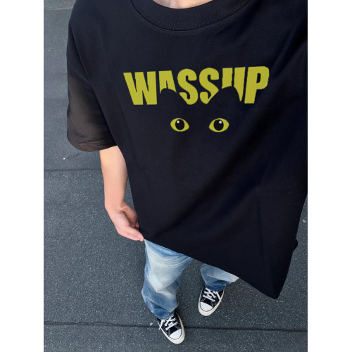 WASSUP重磅純棉短袖男t恤2025新款夏季高級感半袖寬松國潮牌上衣