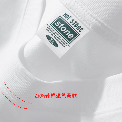 一時原創卡通動漫潮牌寬松落肩圓領短袖男T恤情侶學生230g純棉女