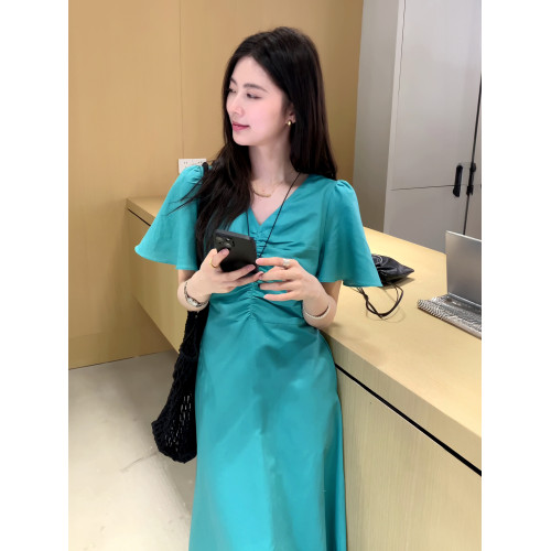 法式桔梗森女系超好看茶歇裙2025年夏季高級感減齡洋氣精緻連衣裙