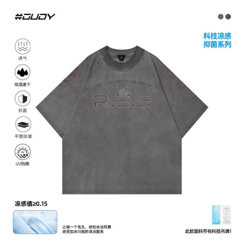 #OVDY 雙紗230克重短袖男t恤春夏新品涼感美式街頭重磅ins上衣